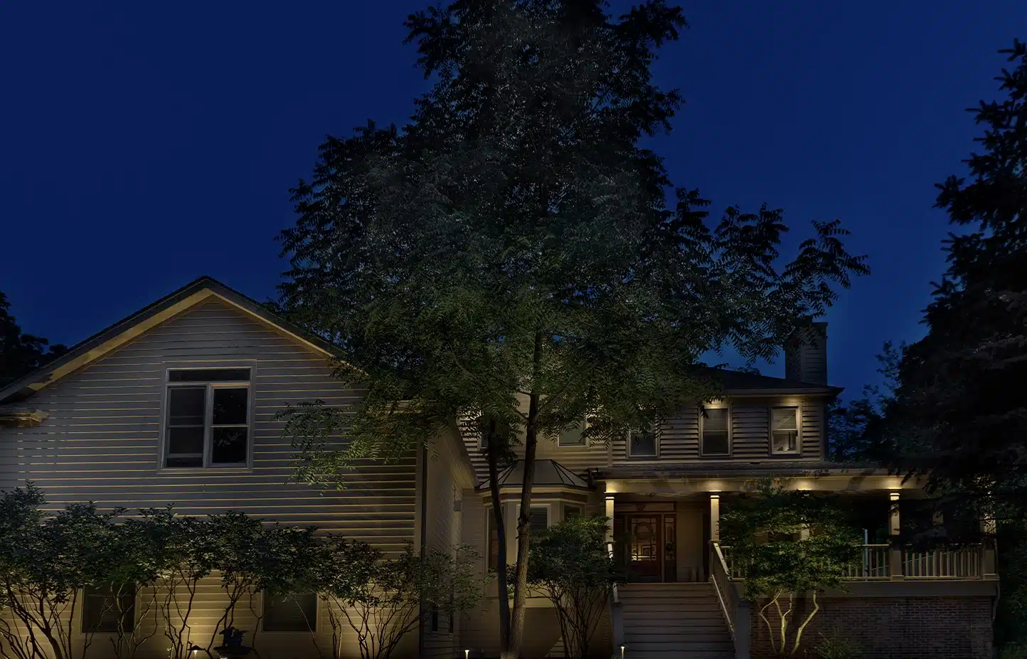 After - lighting image home after outdoor lighting enhancements